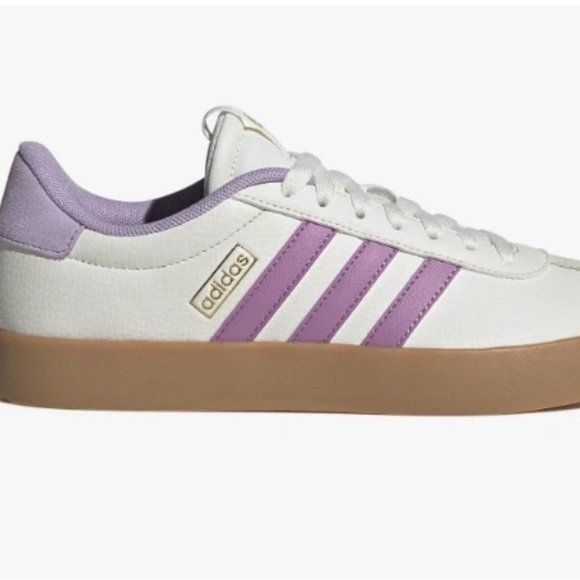 Adidas VL Court 3.0 Lilac and White Sneakers | NWT | Sz 9 - Picture 3 of 6
